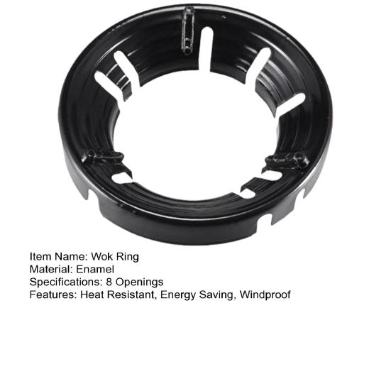 Газовая плита Wok Ring Жаростойкая эмаль Энергосберегающая ветрозащитная круглая крышка газовой плиты Сковорода Стеллаж для хранения Wok Подставка для подставки Аксессуары