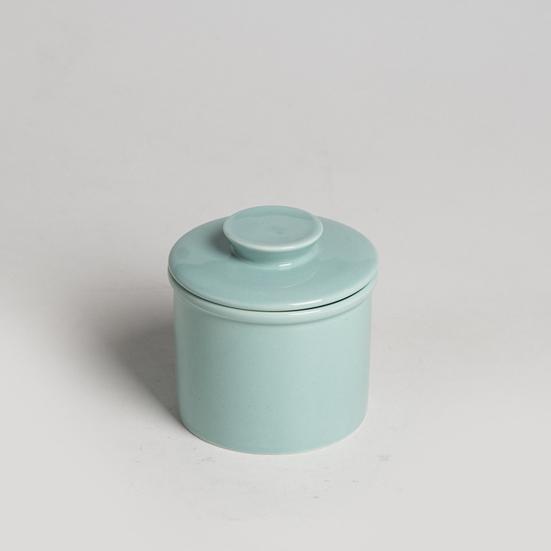 Французская керамическая банка для масла с герметичной крышкой, однотонный дизайн, прочная емкость для масла