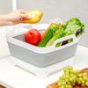 Foldable Basin Drain Plug Handle Kitchen Storage Tray  Folding Square Sink Portable Travel Vegetable Washing Fruit Ice Bucket