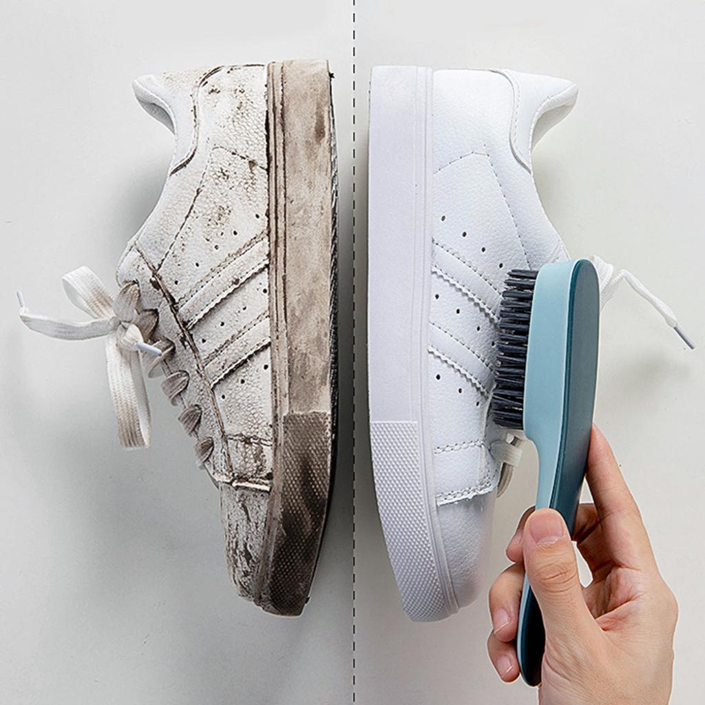 Shoes Brush Multifunctional Flocked Bristles Laundry Brush Cleaning Tool for HouseholdDark Blue