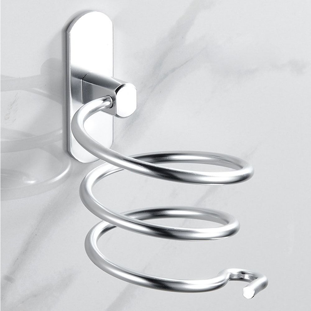 Ванная комната и туалет Дырокол Бесплатная полка для хранения Держатель для фена Стойка для фена Органайзер Инструмент