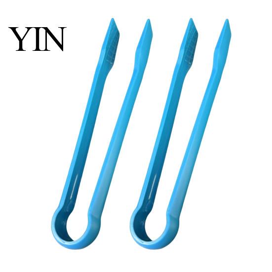 Kitchen Ice Cube Picker 2PCS Plastic Clamp, with Anti-Slip Tooth Pattern, Durable Stable Grip Tong Multi-Use Tongs, for Cubes Bread Bar Salad