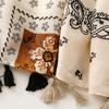 Unisex Autumn/Winter Scarf: Soft Cotton-Linen & Silk Feel, Paisley, Tassel Design - Ideal Travel Shawl.