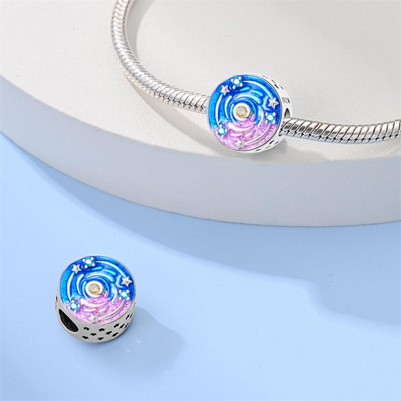 Copper Book Star Moon Night Charms Beads Pendant Jewelry Fit Original Bracelet For Women Diy Gift