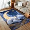 Little Bear In The Moonlight Print Carpet for Bedroom Living Room Office Washable Rugs Non-slip Modern Style Home Door Decor Mat