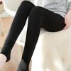 Зимние леггинсы женские с высокой талией, эластичные облегающие брюки с утягивающим эффектом и плюшевой подкладкой для йоги