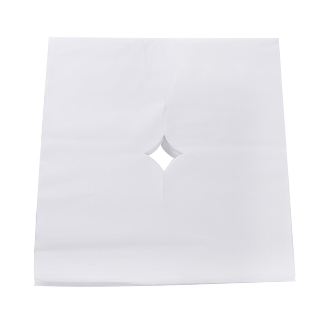Пакет 100 шт. Квадратная накидка для лица с отверстием для спа-салона, одноразовое полотенце для салона красоты, массажная накидка из нетканого материала