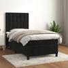 3143231 vidaXL Bed Base and Mattress Black 80x200 Cm Velvet