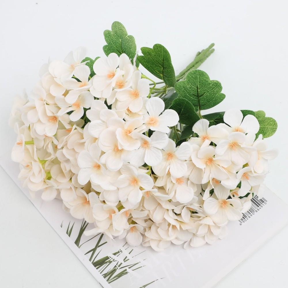Dyed Edged Fake Flower Ball Silk Cloth Simulation Flowers Foam Flower Bouquet  Valentine's Day Gift