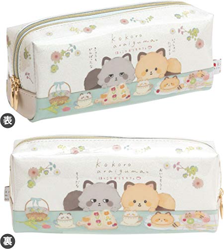 Чехол для ручек Kokoro Raccoon Hokkori Home Cafe с двумя молниями PT03301
