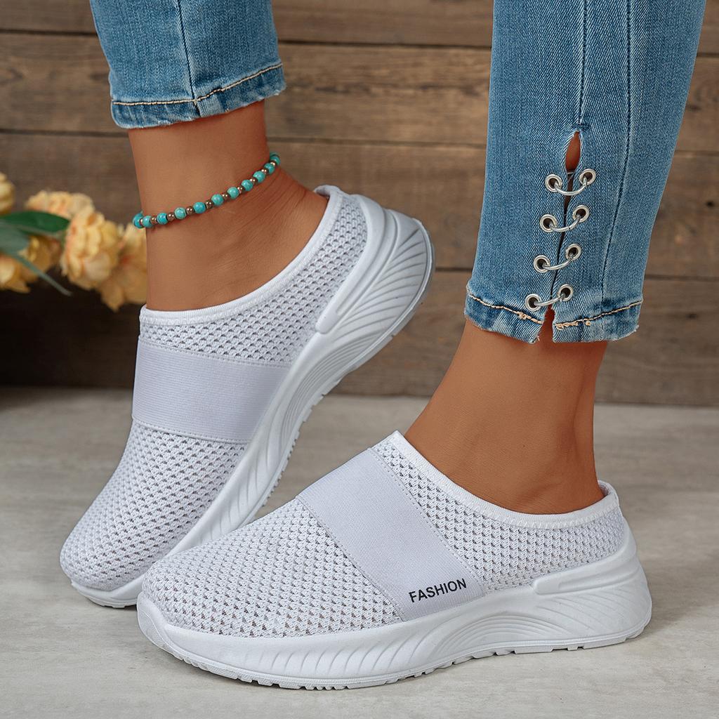 Fashion Ladies' Summer New Fashionable Breathable Half Slippers Large Casual Women's Shoes Comfortable Trendy Beautiful