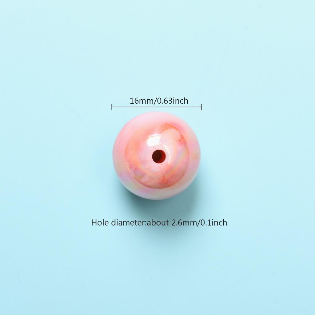 500 г около 200 шт 16 мм цепочка для телефона, серьги, ювелирные аксессуары, материалы для рукоделия, цветные круглые бусины с УФ-градиентом, окрашенные методом Halo, для DIY