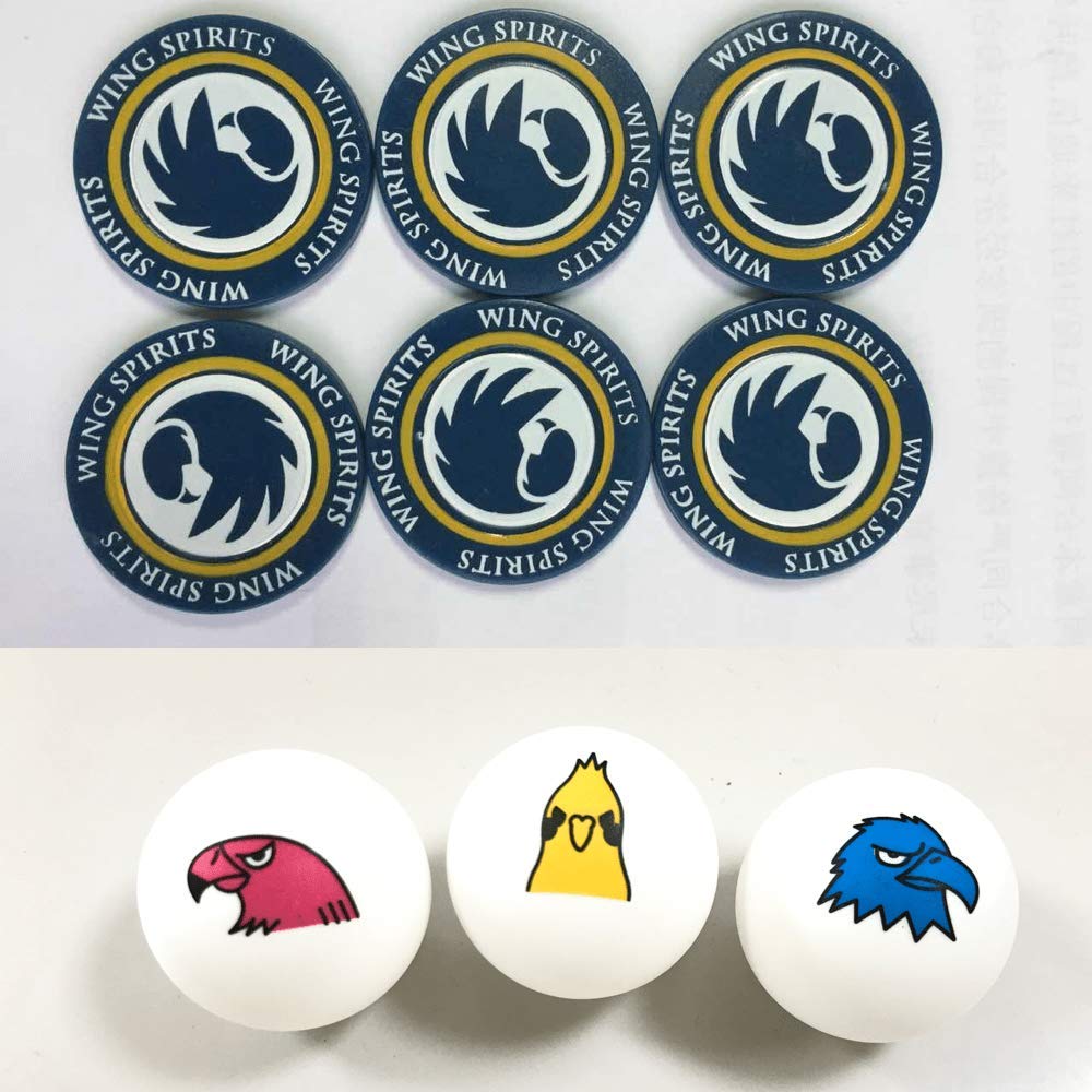 Wing Spirits Action Toy Board Game for Kids and Includes Official Table Tennis Powerful Daruma and Penalty Adults. Balls, Backspin, Coin-operated