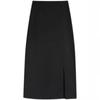 High-Waist Slimming A-Line Midi Skirt with Slit - 2024 Korean Style Summer Fashion for Petite Women
