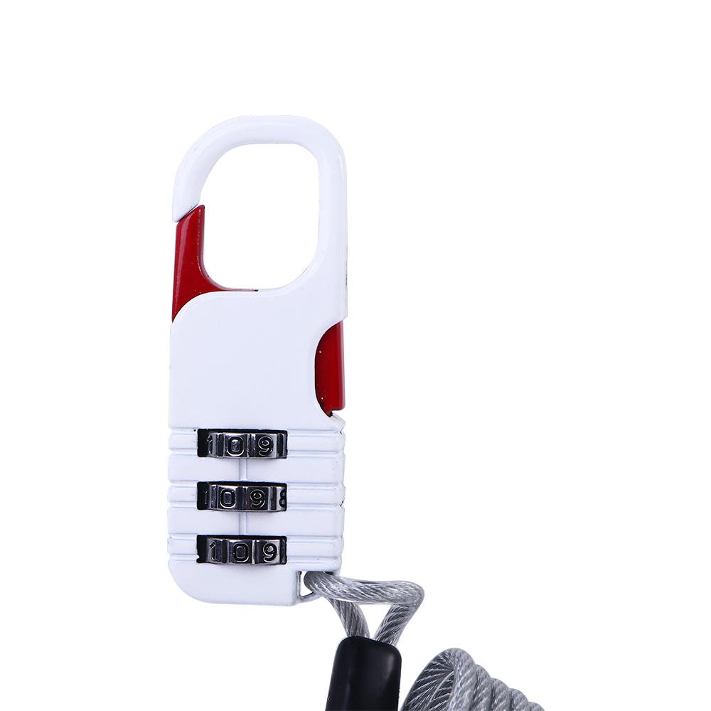 3-значный пароль с кодовым замком, тросовый замок, тросовый замок безопасности, тросовый замок для шлема, тросовый замок, велосипедный замок