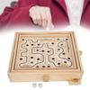Wooden Maze Board Steel Ball Balances Maze Board Game Educational Learning Toy Gift