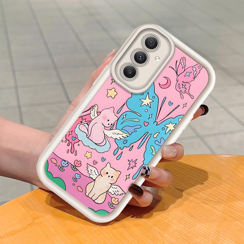 Мягкие силиконовые квадратные лестницы с мультяшным узором, полное покрытие, защита камеры, противоударный чехол для Huawei Honor Xiaomi Redmi Samsung