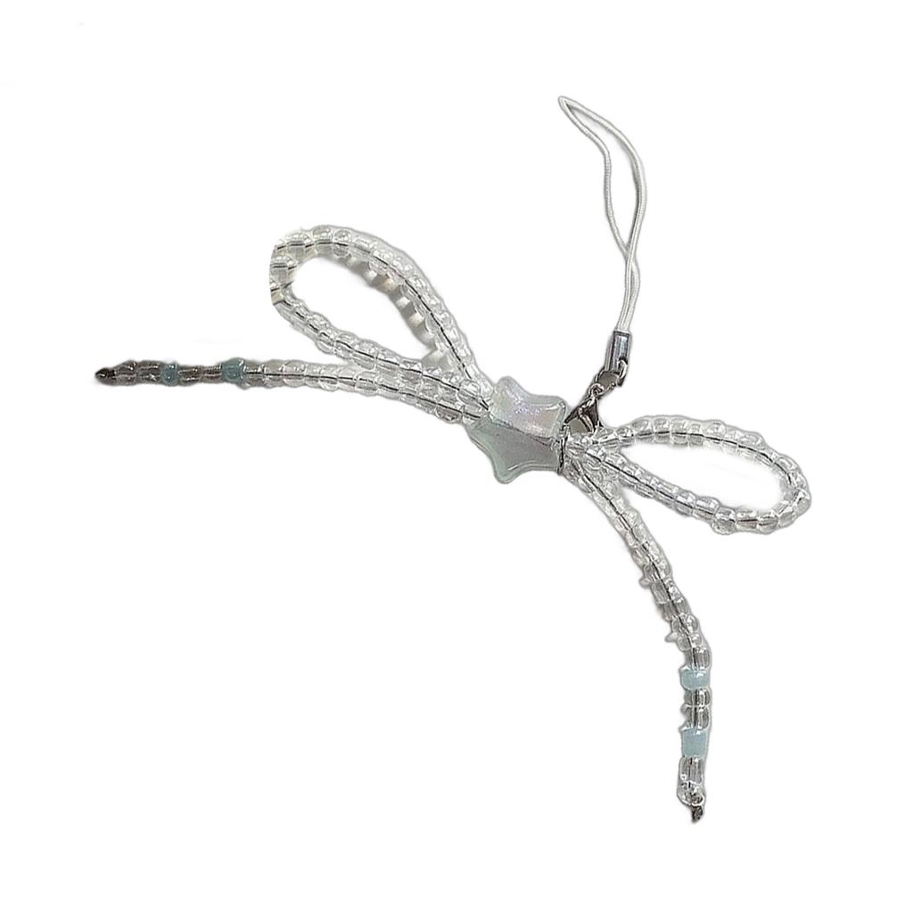 Элегантные веревочные цепочки для телефона с бисерным украшением в виде бантика для камеры, наушников, модный цепочный шнурок для женщин и девушек