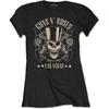 Womens/Ladies Top Hat, Skull & Pistols Las Vegas T-Shirt
