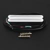 FLEOR Alnico 5 Hot Rail Single Coil Size Fits and Other Guitars Humbucker, Pickup, 6-7K Humbucker, White, Strat, Squier, Tele,