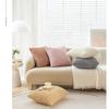 Sofa Pillow Hug Pillowcase 18x18inch Solid Color Elastic Puff Plaid Sofa Cushion Home Decor Simple Cream Style Pillow Cover