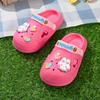 Детские крутые тапочки для девочек летние детские пляжные туфли детские нескользящие eva крутые тапочки для дома для мальчиков с отверстиями