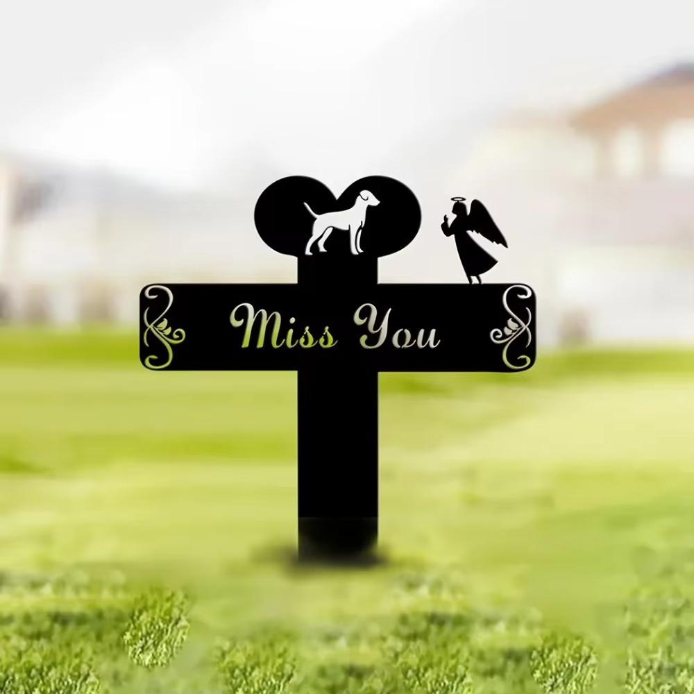 Металлический колышек для собак, садовый колышек, дань уважения, декор для домашних животных, идеальный подарок для сада или двора в память об утрате домашнего животного