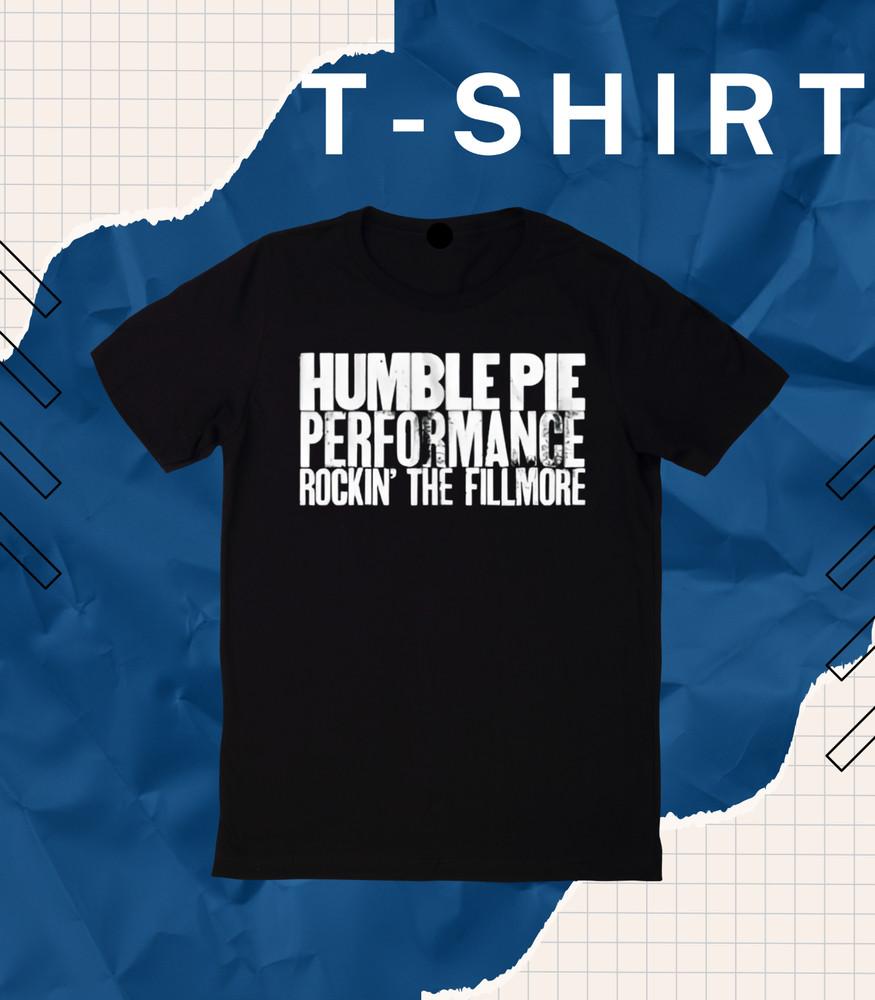 Humble Pie Rockin The Fillmore Мужская футболка Прямое выступление Хард-рок группа EB