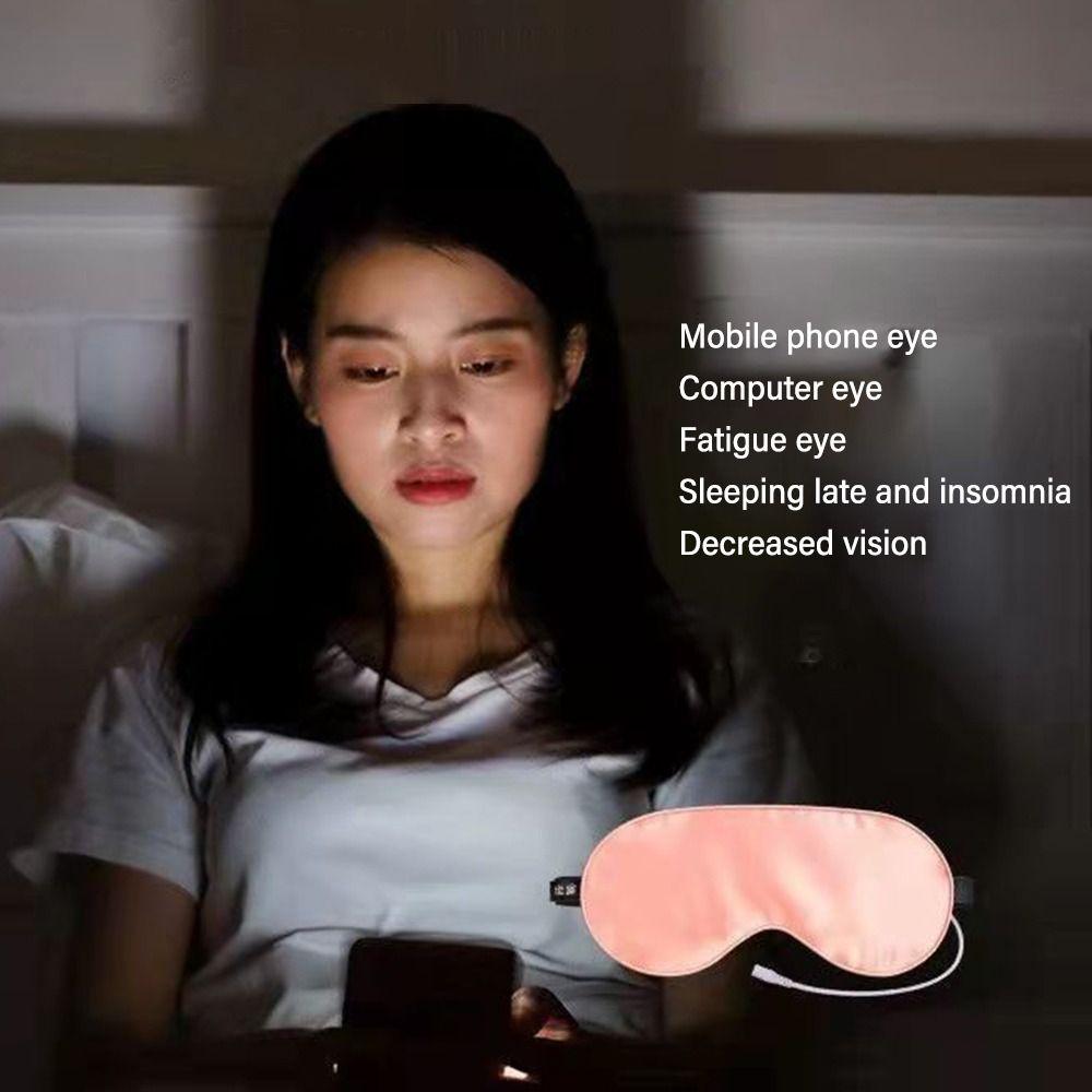 Blindfold For Blepharitis Sleeping Eye Mask Silk Eyes Cover Hot Steam Compress Eye Mask USB Heated