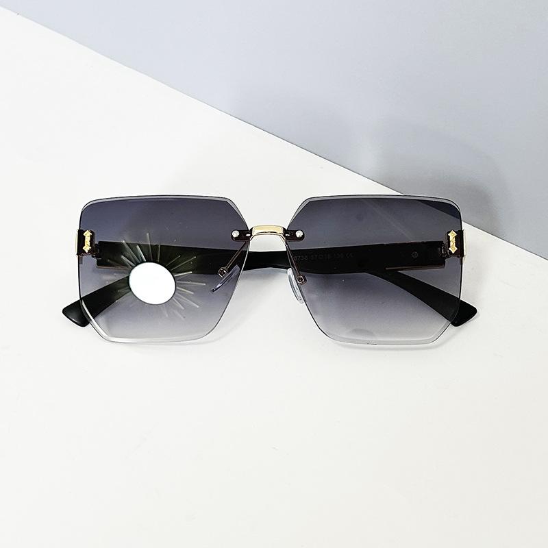 Солнцезащитные очки без оправы, Модные и простые солнцезащитные очки, Женские высококлассные ретро квадратные солнцезащитные очки