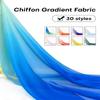 Sheer Tissue Flowing Gradient Color Chiffon Fabric 30D Thin Tulle Fabric For Diy Ancient Style Hanfu Dress Stage Costume Apparel