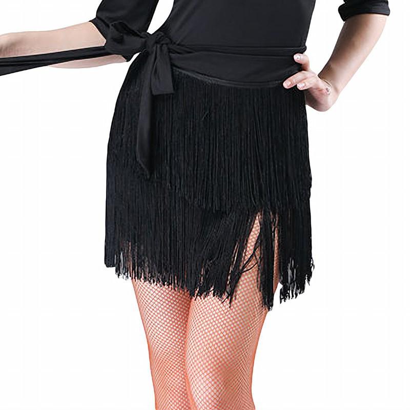 Женский костюм для латиноамериканских танцев, фартук, юбка с бахромой и набедренная повязка для практики и выступлений