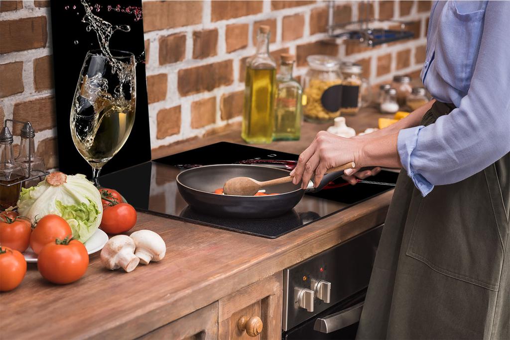 GLASS CUTTING BOARD 2x 30x52 WINE