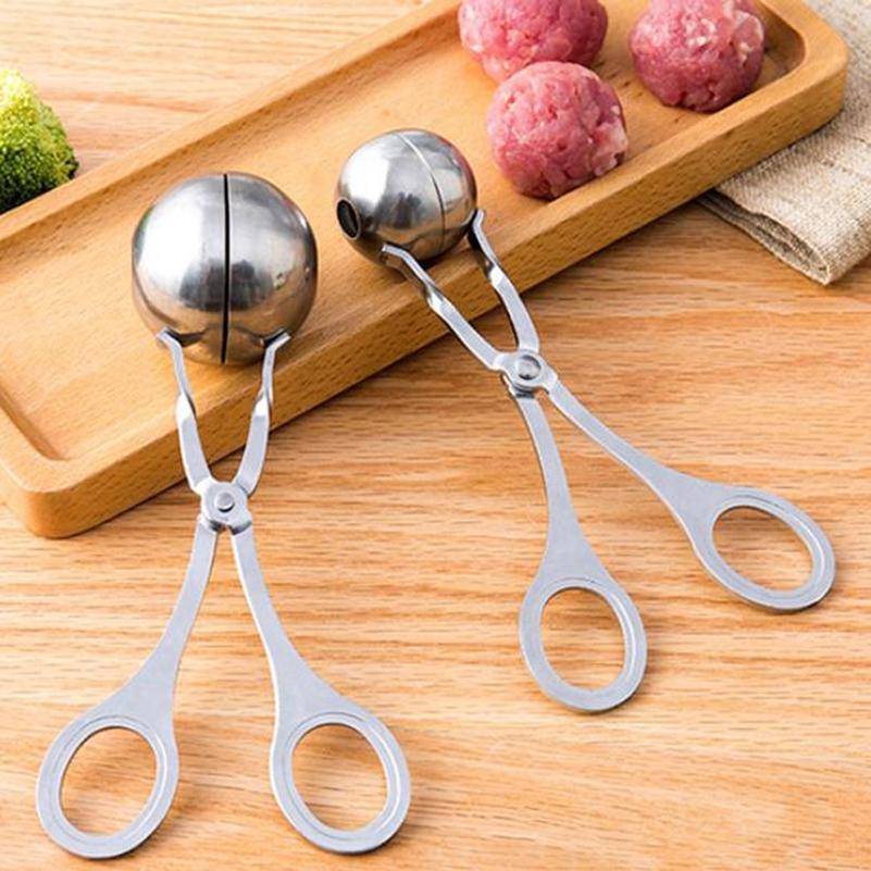 Non Stick Stainless Steel Stuffed Meatball Clip Maker Mold Cooking Kitchen Tool