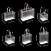 PVC Decor with Handles Frosted PP Bags Translucent Tote Package Gift Wrapping