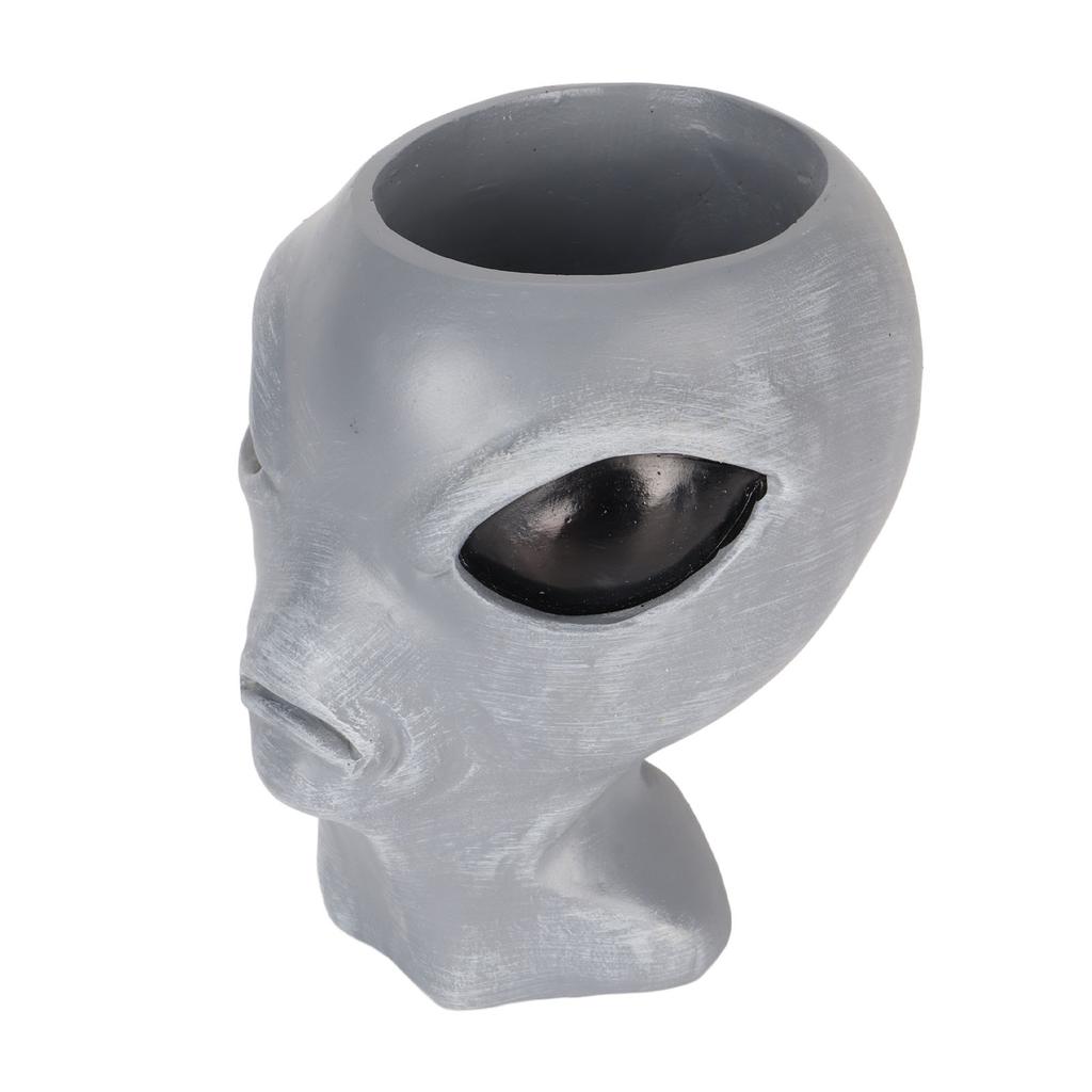 Alien Flower Pot Head Planter Pot Cute Resin Succulent Planter Ornament with Big Eyes Large Opening