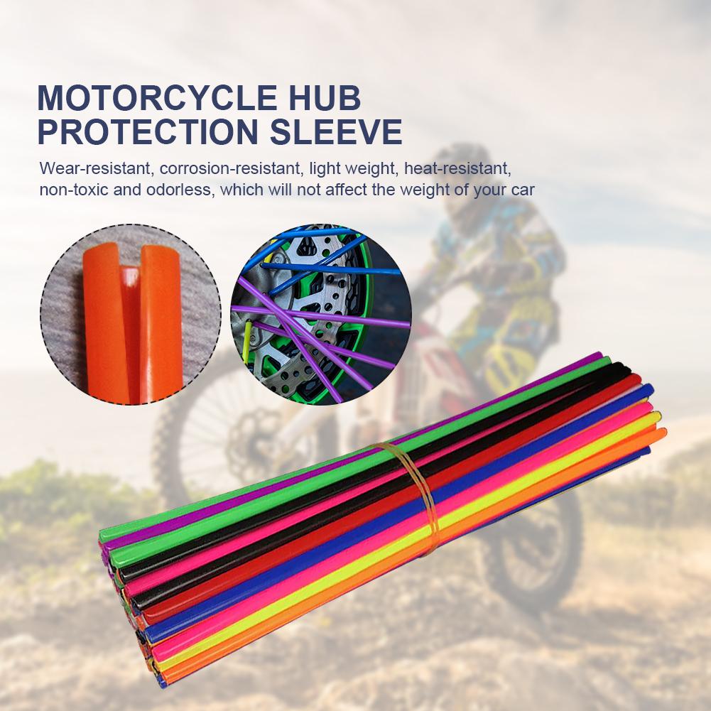 72 шт чехла для спиц велосипеда, белые, красные, оранжевые, универсальные чехлы для спиц колес питбайка для мотоцикла, защита обода колеса