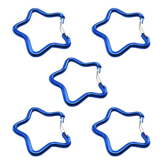 5 шт. карабин в форме пятиконечной звезды, прочный алюминиевый сплав, портативный, легкий, для кемпинга, скалолазания, подвесная пряжка