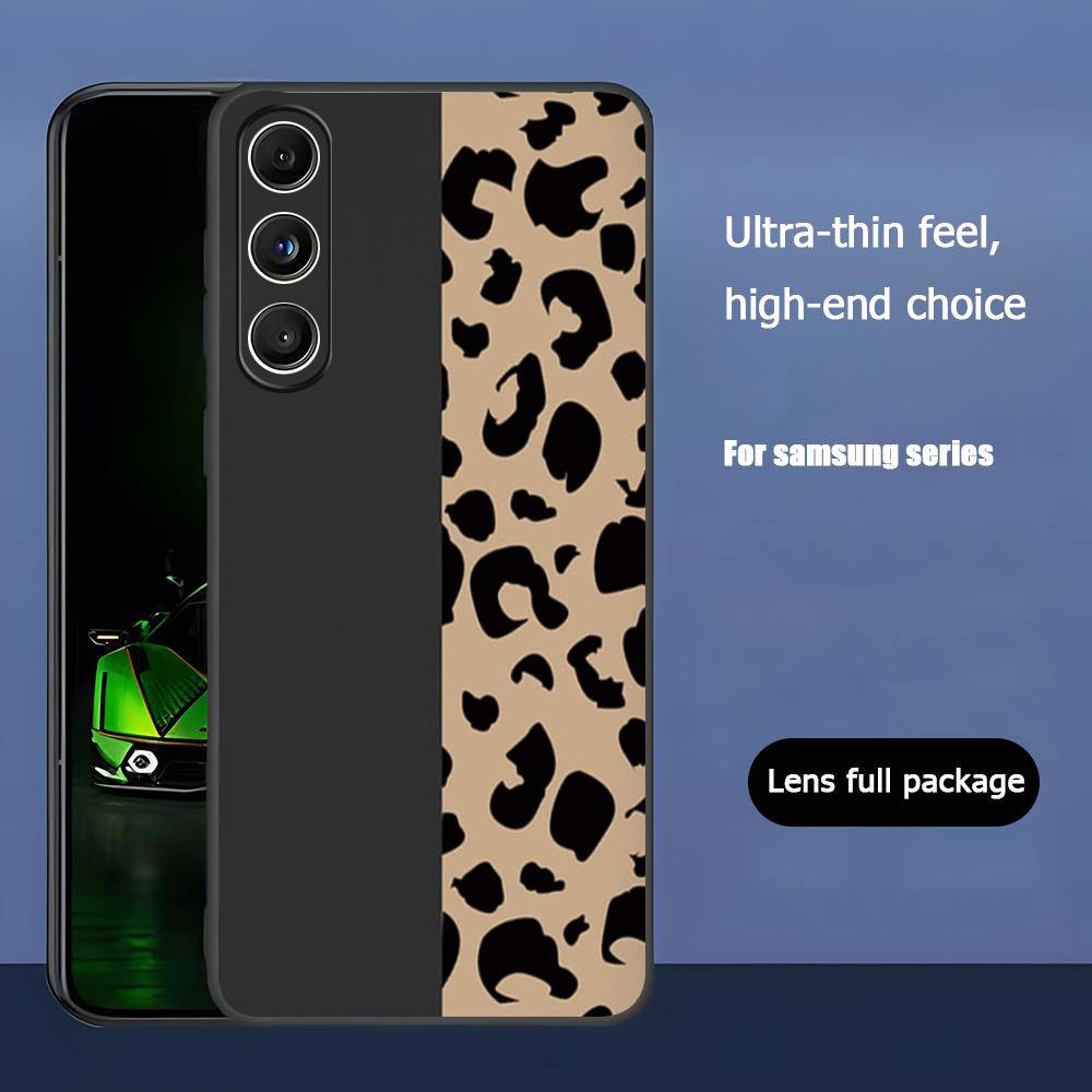 Модный Леопардовый Принт Роскошный Черный Чехол Для Телефона Для Samsung Galaxy S23 S24 S25 Ultra S22 Plus S21
