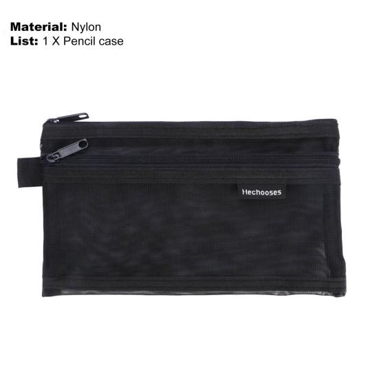 Pencil Case Transparent Durable High Capacity Portable Nylon Multifunctional School Supplies