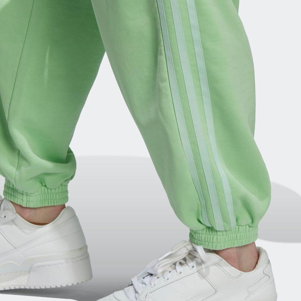 adidas Оригинальные джоггеры с вышитым логотипом-трилистником и полосками по бокам, женские джоггеры мятно-зеленого цвета IP7138