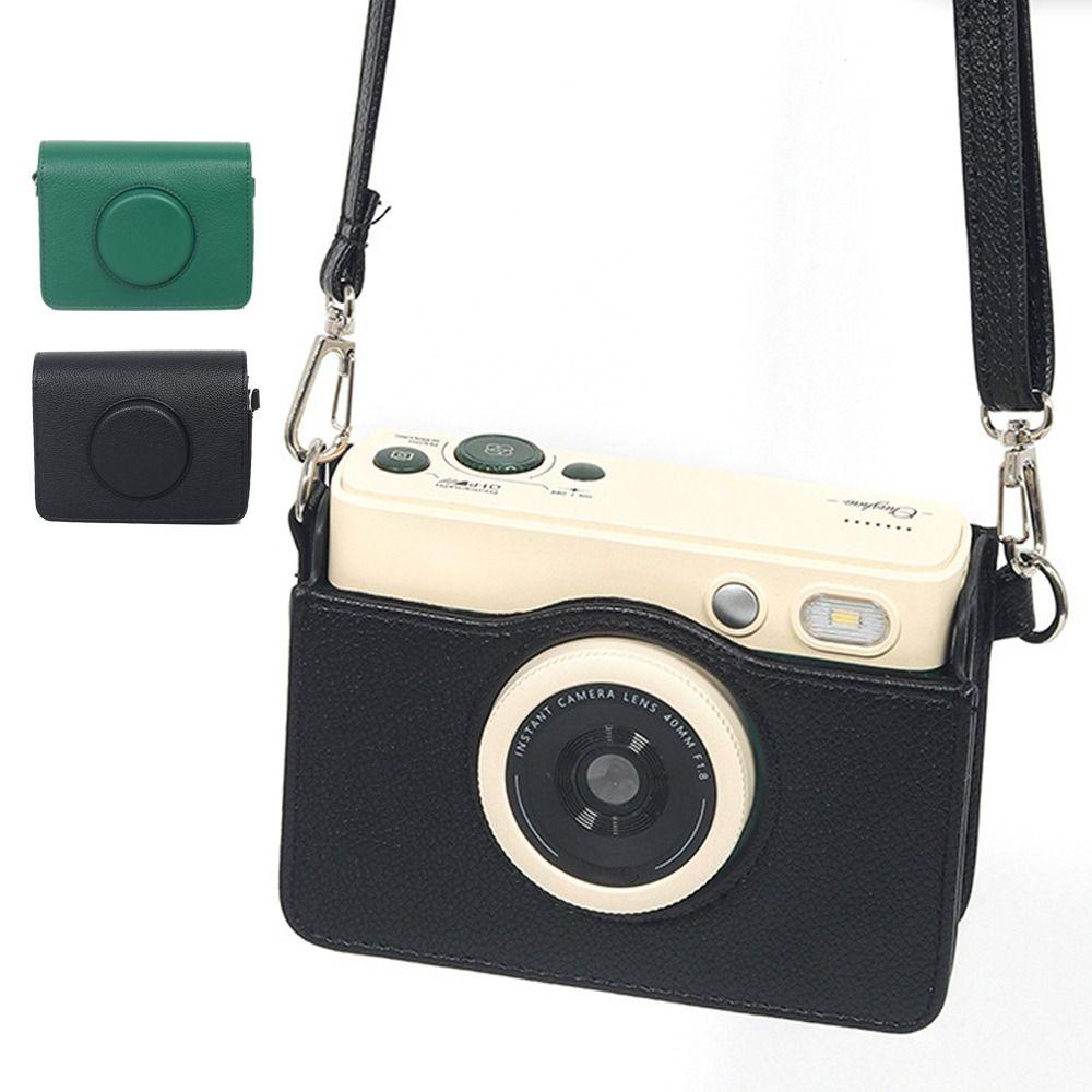 PU Leather Instant Camera Storage Bag Protective Cover for CHUZHAO D1pro Outdoor Photography