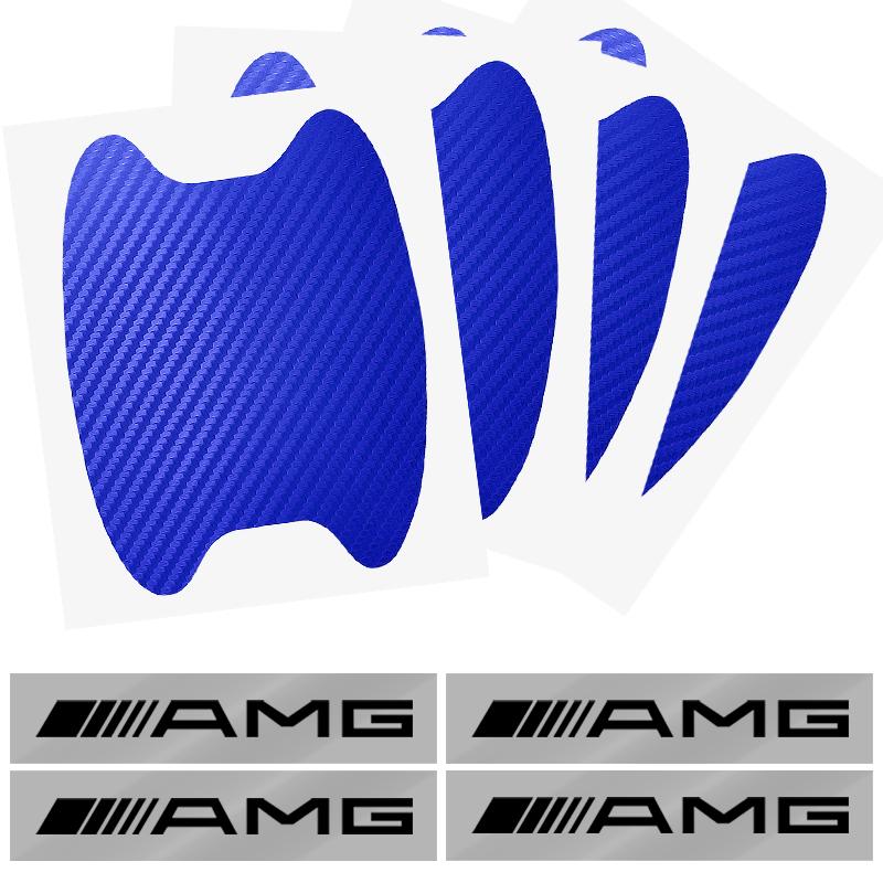 Наклейка на дверь автомобиля Углеродное волокно Царапины Защитная пленка для ручки автомобиля Для Mercedes Benz AMG GLE GLS GLC CLA GLB ML C500 C200 C300 W204 W206 W212 W203