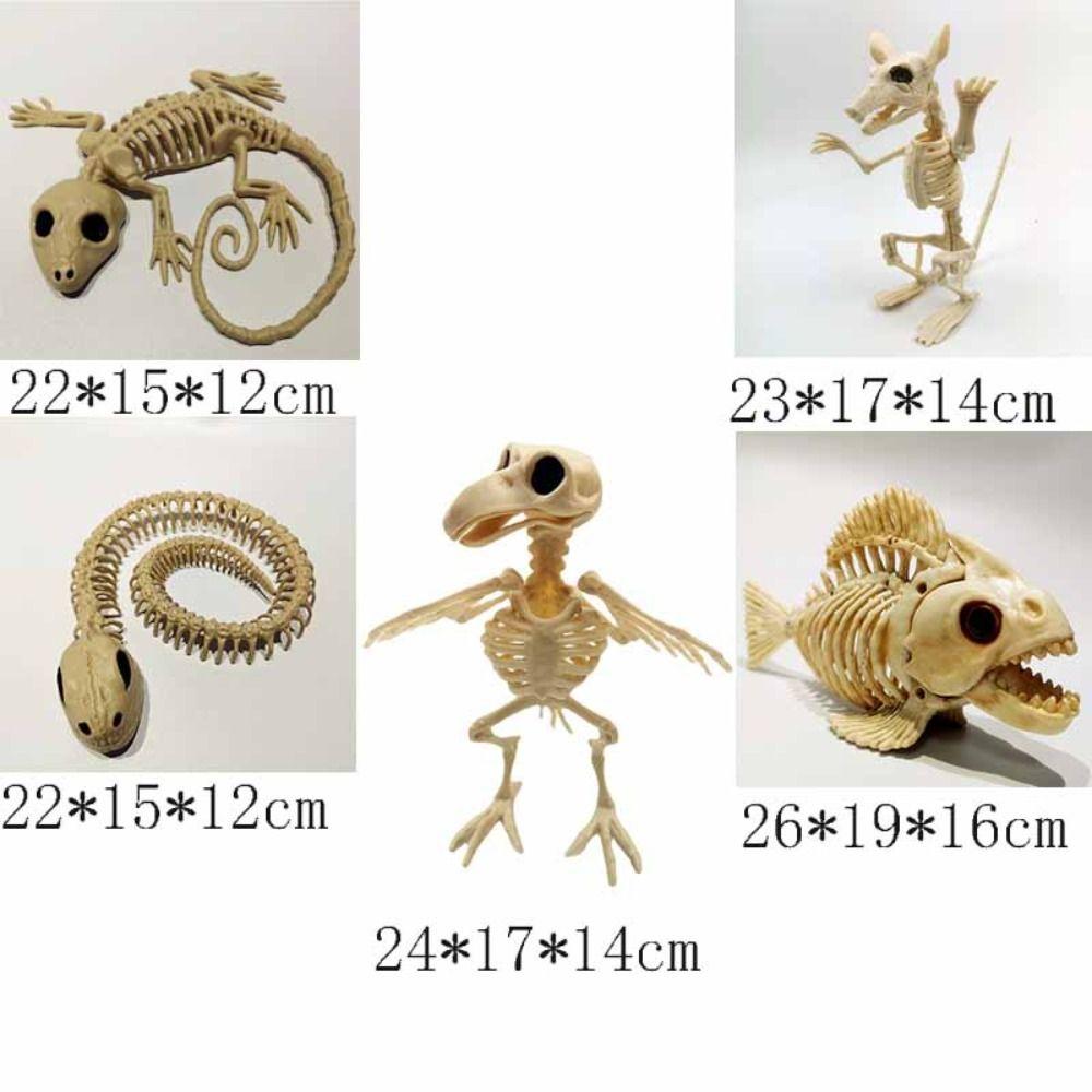 Украшения Хэллоуин Подвижный скелет Скелет Украшения Хэллоуина Жуткие животные Модель Хэллоуина