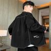 Весенне-осенняя новая рабочая рубашка, повседневное черное пальто для мужчин
