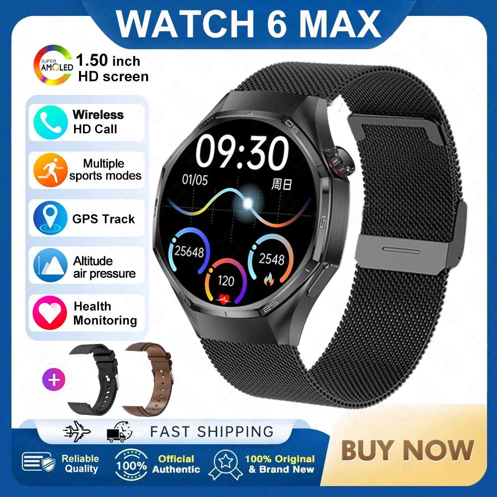 2026 Новые Часы 6 MAX Смарт-часы GPS Трек Высота Давление Пульс Кислород в крови IP67 Водонепроницаемые BT Звонок Уличные Смарт-часы