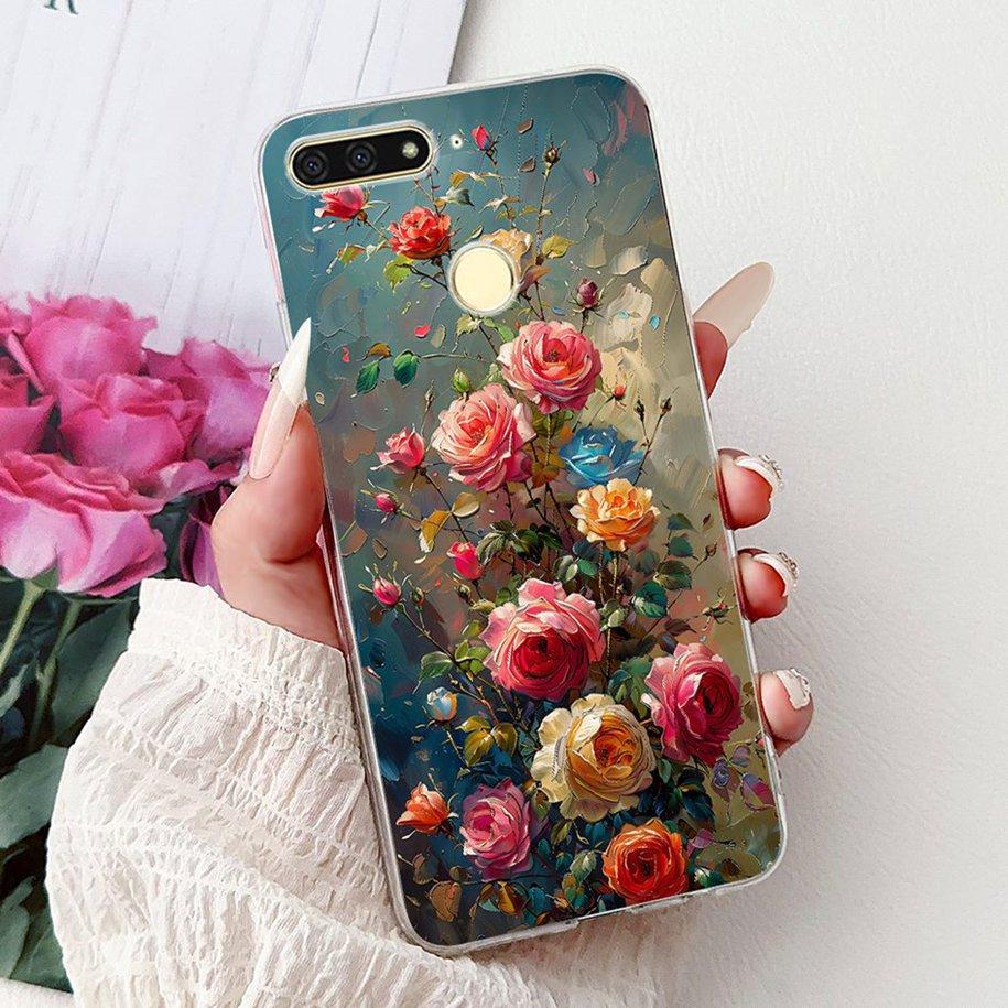 For Huawei Y6 2018 Case ATU-L21 ATU-L22 Cover Luxury Marble Butterfly Soft Silicone Phone Cover For Huawei Y6 Prime 2018 Carcasa