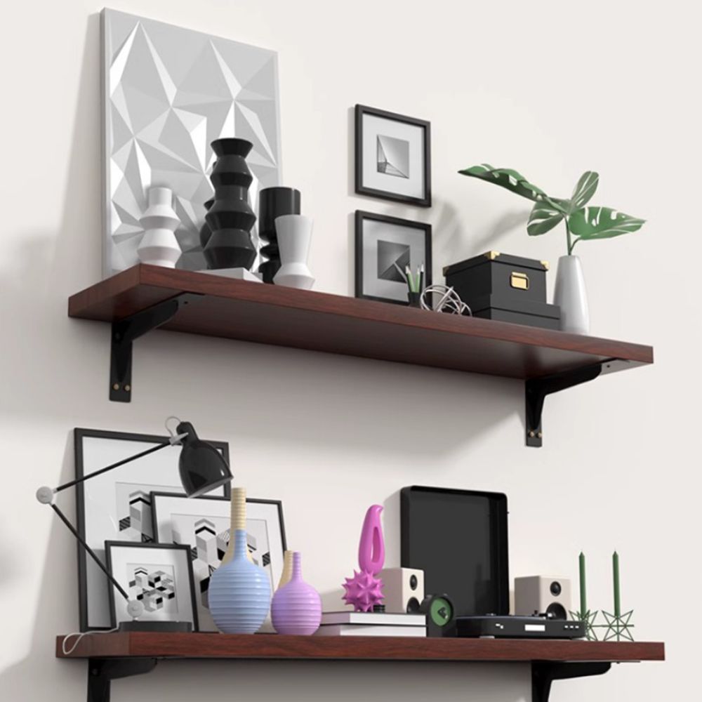 6-18IN Floating Shelf Brackets Heavy Duty Partition Rack Wall Shelf TV Cabinet