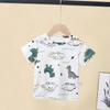 Little Boy Summer T-shirt Baby Short-sleeved Summer Children's Clothing Cotton Top Dinosaur Korean Tops