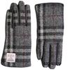 Перчатки из кожи и твида Harris 'Спящая овечка' с закругленными краями. Идеально подходят для карт-бой, газетчика, на плечо и для идеального рождественского женского (SD2003-BKWHRD) -